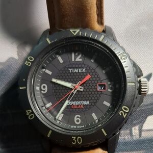 Timex Expedition Solar Watch - Black and Brown